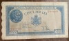 B11 83 - Bancnota foarte veche - Romania - 5000 lei - emisiune 20 martie 1945 - filigran BNR vertical