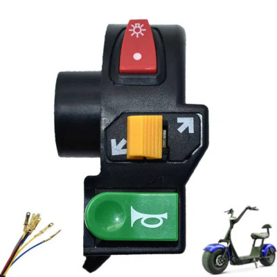 Comutator lumini claxon trotineta electrica scuter electric harley foto