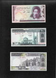 Set Iran 100 + 200 + 500 rials unc, Asia