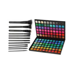 Pachet Promo: Trusa Profesionala Machiaj 120 Culori + Set 12 Pensule Machiaj + Etui Depozitare