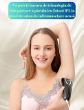 Epilator Laser Premium 999.999 Pulsatii, Epilare Definitiva, Mod Automat, Uz Casnic, Senzor Piele, Design Negru Lucios