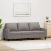VidaXL Canapea cu 3 locuri, taupe, 180 cm, material textil