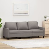 VidaXL Canapea cu 3 locuri, taupe, 180 cm, material textil