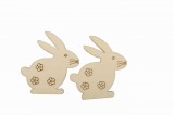 Accesorii pentru activitati crafts,lemn,iepuri,8 cm,5 bucati set
