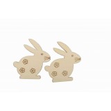 Accesorii pentru activitati crafts,lemn,iepuri,8 cm,5 bucati set