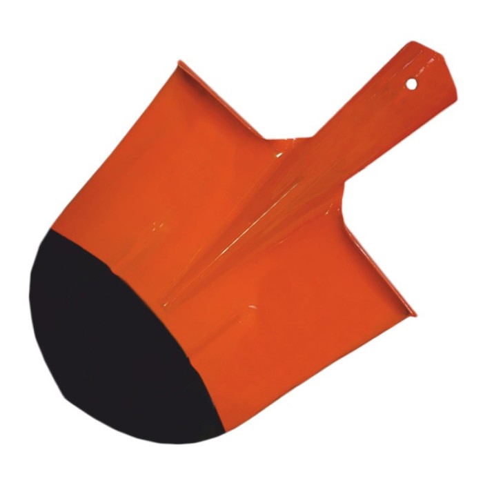 Lopata rotunda profesionala, portocaliu cu negru, fara coada, 300 x 230 mm