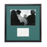 Eugen Ionesco, fotografie de presă + bilet cu dedicație