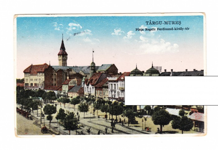CP Targu Mures - Piata Regle Ferdinand, circulata 1931, stare buna