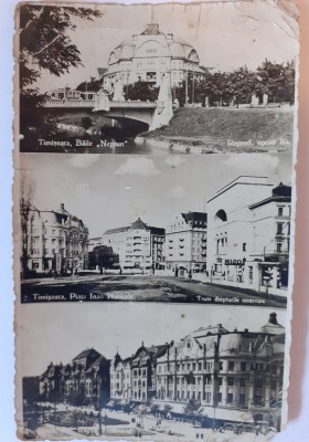 C.P. cu 3 imagini din Timișoara, cu mențiunea Cenzurat foto