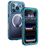 Husă Magnetică IP68 pentru iPhone 17 Pro, MagSafe, Impermeabilă, Antișoc, Albastru