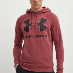 Under Armour Bluză 1357093 bărbați, culoarea bordo, cu imprimeu 1357093-652