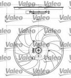 Ventilator, radiator AUDI A4 Avant (8K5, B8) (2007 - 2015) VALEO 696349