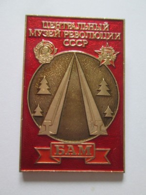 URSS/Rusia insigna colectie Muzeul Central al Revolutiei din URSS anii 70,dimensiuni:40 x 26 mm foto