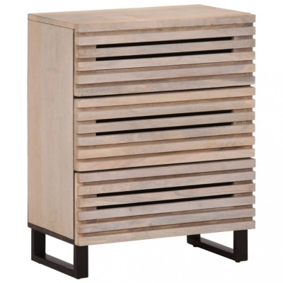 vidaXL Dulap, alb, 60x34x75 cm, lemn masiv de mango 377454 foto