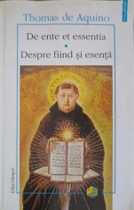 DE ENTE ET ESSENTIA. DESPRE FIIND SI ESENTA-THOMAS DE AQUINO-285306