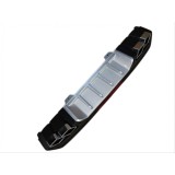 Difuzor cu Ornamente Toba Patrat Argintiu - Honda Civic (2016-2021)