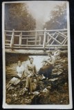 Fotografie tip Carte Postala, Prieteni in excursie la munte, perioada interbelica