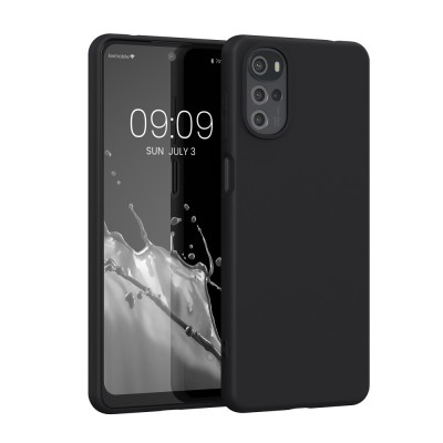 Husa Kwmobile pentru Motorola Moto G22, Silicon, Negru, 58208.47 foto