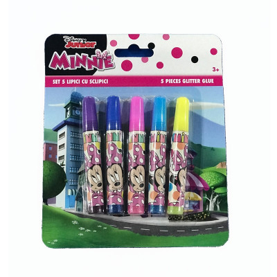Set 5 Lipici Glitter Minnie Mouse foto