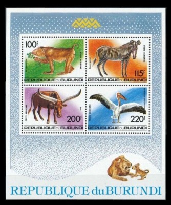 BURUNDI 1992 FAUNA ANIMALE SALBATICE foto