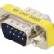Adaptor D-Sub 9pin tată, conexiune duală