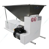 Eno 3 semiinox cu motor, zdrobitor desciorchinator struguri, cu motor, Enoitalia, cuva inox, carcasa tabla smaltuita, cuva cu valturi, motor 0,75 kW,