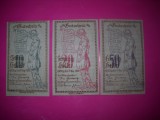 HOPCT BANCNOTA NOTGELD NR 110 - BRUNN - SET 3 BUC -10 ,20 SI 50 HELLER 1920 -AUSTRIA-UNC