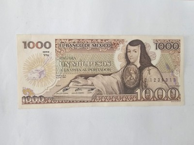 Mexic 1000 Pesos 1985 Noua foto
