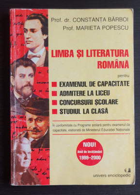 Limba și literatura rom&amp;acirc;nă pentru examenul de capacitate 2000 - Constanța Bărboi foto