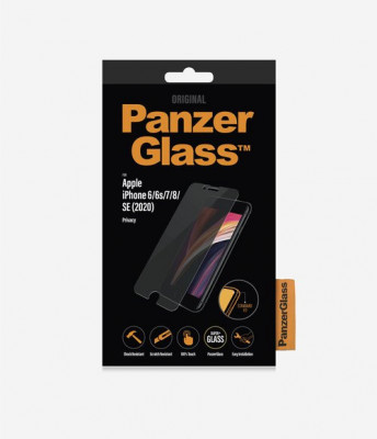 PanzerGlass - Geam Securizat Privacy Standard Fit pentru iPhone 6, 6s, 7, 8, SE 2020 ?i SE 2022, transparent foto
