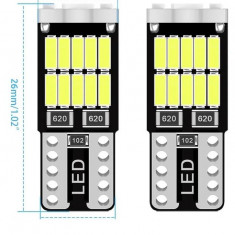 Set 10 buc Leduri auto pozitie canbus W5W ( T10 ) mașina car