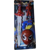 Set Sabie Spider-man masca figurina pistol cu rezerve 4 ani+ multicolor
