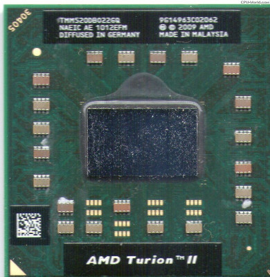 AMD Turion II Dual-Core Mobile ll M520 2.3GHz Socket S1 S1g3 tmm520db022gq foto