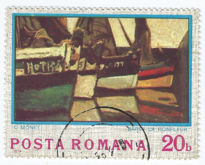 Romania, LP 839/1974, Reproduceri de arta - Impresionismul, eroare, oblit. foto