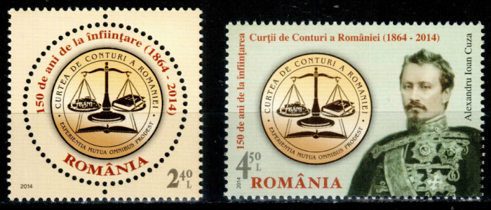 Romania 2014, LP 2026, Curtea Conturi, seria, MNH! LP 8,30 lei