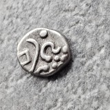 India , 1 FANAM , argint ( printre cele mai mici monede din lume ) TRAVANCORE STATE