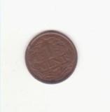 Olanda 1 cent 1940 -Wilhelmina, Europa, Bronz