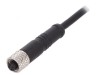 Conector M5 mufă mamă PIN: 4 1A drept IP67 60V 1m