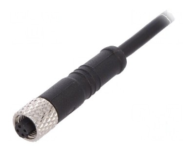 Conector M5 mufă mamă PIN: 4 1A drept IP67 60V 1m foto