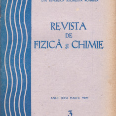 Revista De Fizica Si Chimie - Anul XXVI, Nr.3 , MARTIE. 1989