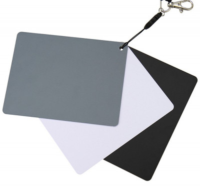 Gray Card 3 in 1 ​JJC GC-3 pentru setarea custom a balansului de alb foto