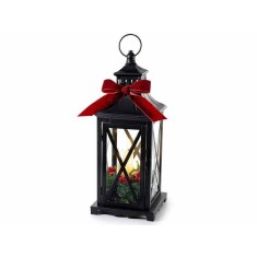 Felinar Craciun multicolor cu led cm14x14x38.5H