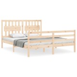 Cumpara ieftin Cadru de pat cu tablie, 160x200 cm, lemn masiv