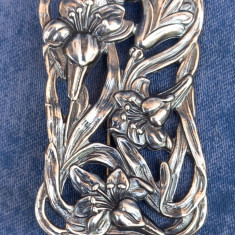 brosa veche Art Nouveau din argint 835