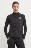 Compressport windbreaker Hurricane culoarea negru, de tranzitie, AJVW1429