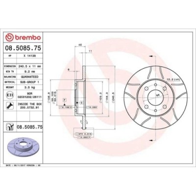 Set disc frana Abarth 500 / 595 / 695 01.08-, 500c / 595c / 695c 05.08-; Alfa Romeo 145 (930) 07.94-01.01, 146 (930) 12.94-10.01, 155 (167) 01.92-12. foto