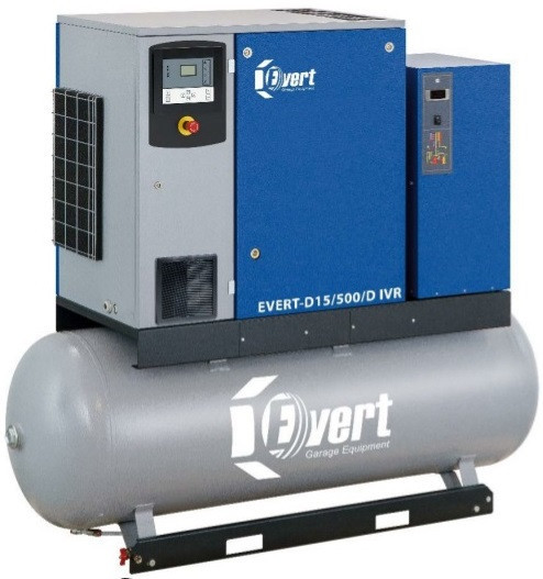 Compresor Aer Evert 500L, 400V, 15.0kW EVERTD15/500/D/IVR