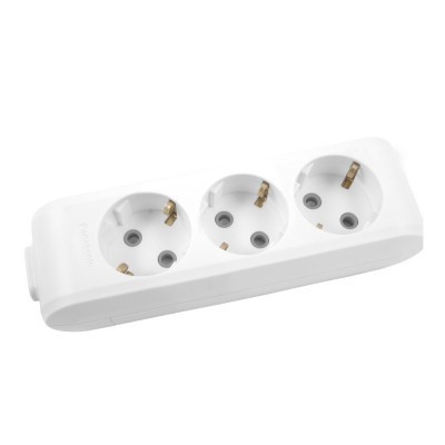 CAP PRELUNGITOR 3P SCHUKO 16A 3500W ALB,(fara cablu) foto
