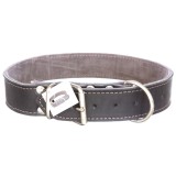 Zgarda din piele groasa 4 cm/80 cm negru