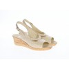 Sandale Dama Piele Naturala Bej MVS S14BEJ Fabricate in Romania, Platforma 5cm, Marimi 35-40